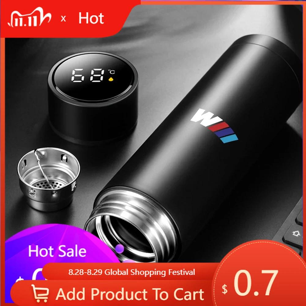 WFN5 Car Sticker 2025 Hot 1pc For BMW Performance M Thermos Bottle Smart Cup With Temperature Display 304 Stainless Steel Vacuum Insu
