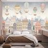Детские обои город воздушные шары дети фото настенная роспись детская подростковая комната для мальчиков и девочек плакат Настенный декор
