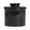 French Butter Crock Ceramic Jar with Sealed Lid Solid Color Design Durable Butter Keeper for Kitchen Multifunctional Storage Jar for Jam Nuts
