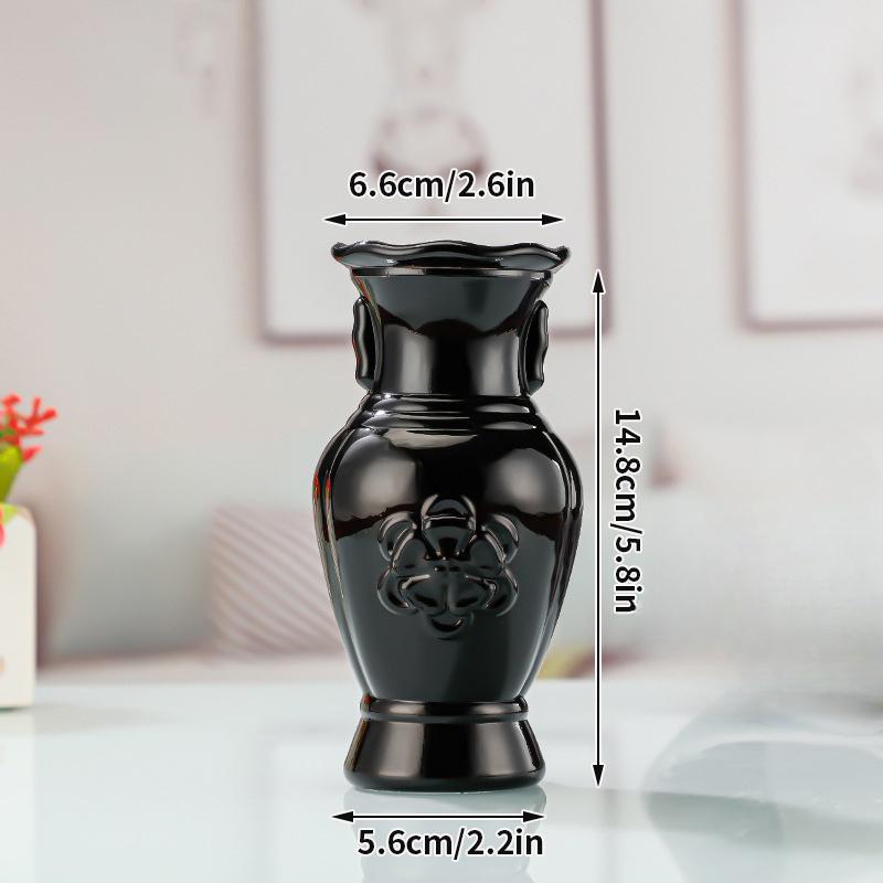 Gradient Glass Vase with Geometric Faceted Design Flower Vase for Wedding Centerpiece Arrangements Home Office Decor Floreros