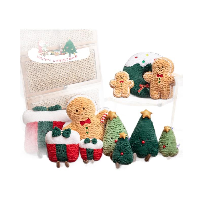 Рождественская мягкая игрушка подушка украшение мультяшный Санта Клаус елка украшение комнаты рождественский подарок