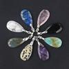 1Pc Crystal Pendant Faceted Natural Stone Drop Shape Charms for Jewelry Making DIY Necklace Accessories Craft 25x13mm