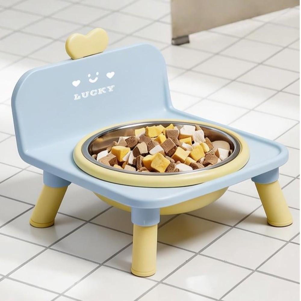Anti-slip Dog Water Bowl High-foot Elevated Pet Feeder Love-heart Pet Cat Bowl Pet Feeding
