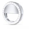 VSHOP® Кольцевая LED лампа для селфи для телефона - Мини кольцевая лампа 85 мм, Регулируемая интенсивность, 5000K-7000K, с держателем для смартфона для
