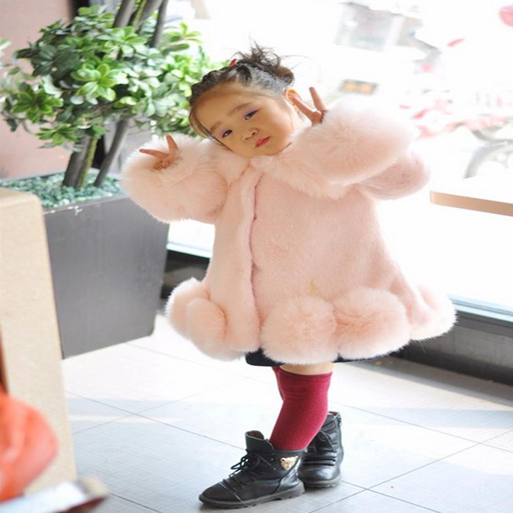 Baby Girls Long Sleeve Winter Wedding Faux Fur Brand Fur Coat for Girls Formal Soft Party Coat Kids Wedding Outwear