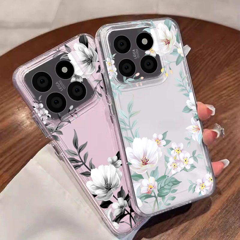 Красочный чехол с цветами пионов для Xiaomi Redmi Note 15 Pro 4G Funda Redmi Note 14 13 Pro 5G Прозрачный мягкий чехол из ТПУ-силикона