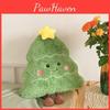 Christmas Soft Smiling Tree Plush Cushion With Pp Cotton For Cozy Home Decor