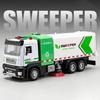 1:Модель City Sweeper Грузовик для перевозки мусора Масштаб 1:32 Игрушечная машинка Металлические литые машинки Модели с механизмом оттяжки, звуком и светом Подарки для детей