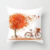Осенний кленовый лист Велосипед Кабинет Наволочка Офис Гостиная Дом Наволочка Автомобиль Украшения