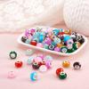 12/30/60 шт. Европейские бусины с большим отверстием 5 мм, разноцветные подвески из смолы, свободные разделители, случайные для браслетов, цепочек-змей, ювелирных изделий своими руками