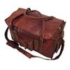 Men Large Brown Vintage Leather Weekend Gym Travel Luggage Duffel Bag Handmade