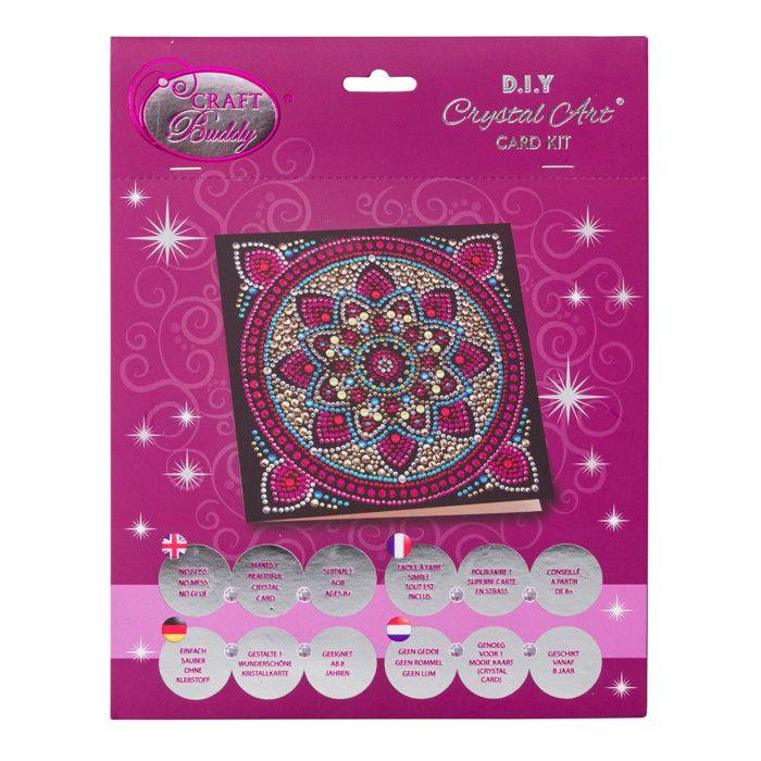 CRYSTAL ART Kit carte broderie diamant 18x18cm Mandala