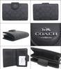 Coach Wallet FCW786 CW786 Charcoal X Black Signature Coated Canvas Medium Corner Zip Wallet [Coach] (Bifold Wallet) Women's [Outlet Product] [Brand]