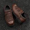 Men Tooling Cow Leather Shoes Casual Flat Designer Antiskid Comfy Genuine Leather Work Oxford Shoes Outdoor Hiking Shoes