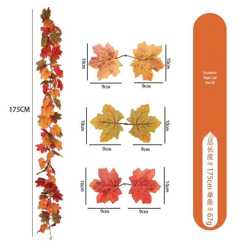 Autumn Maple Leaf Vine for Thanksgiving, Halloween & Christmas Decor