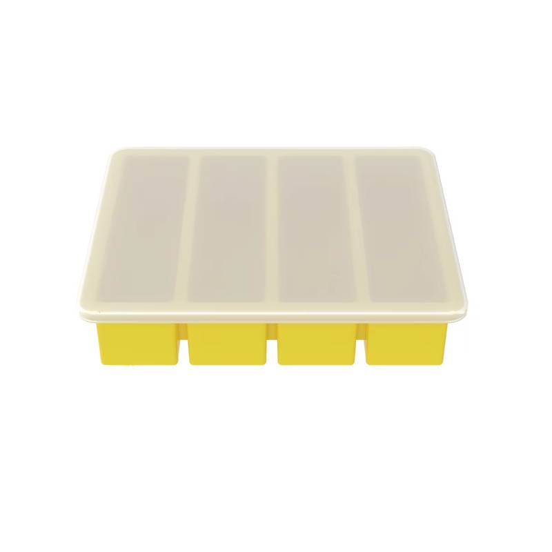 New 4 Grids Ice Cubes Long Strip Square Whiskey Ice Tray Mold Non-toxic Durable Large Ice Mold Barware Home Kitchen Tools