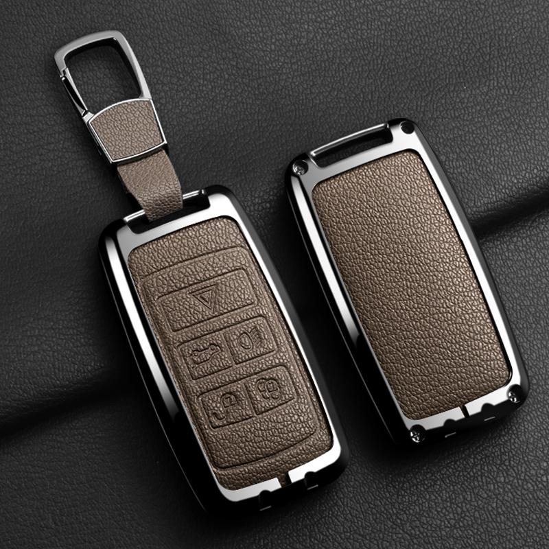 Чехол для ключа автомобиля для Jaguar XF XJ XE S-Type F-Type X-Type F-Pace I-Pace E-Pace Android XFR XKR Кожаный брелок из цинкового сплава