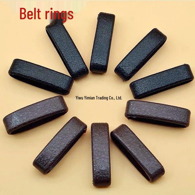 Men's Leather Belt with Buckle, Keyring, and Round Ring Accessories - 4cm Wide.