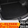 Car Trunk Mat ALL Weather Auto Tail Boot Luggage Pad Carpet High Side Cargo Liner Fit For Citroen C-Elysee 2014