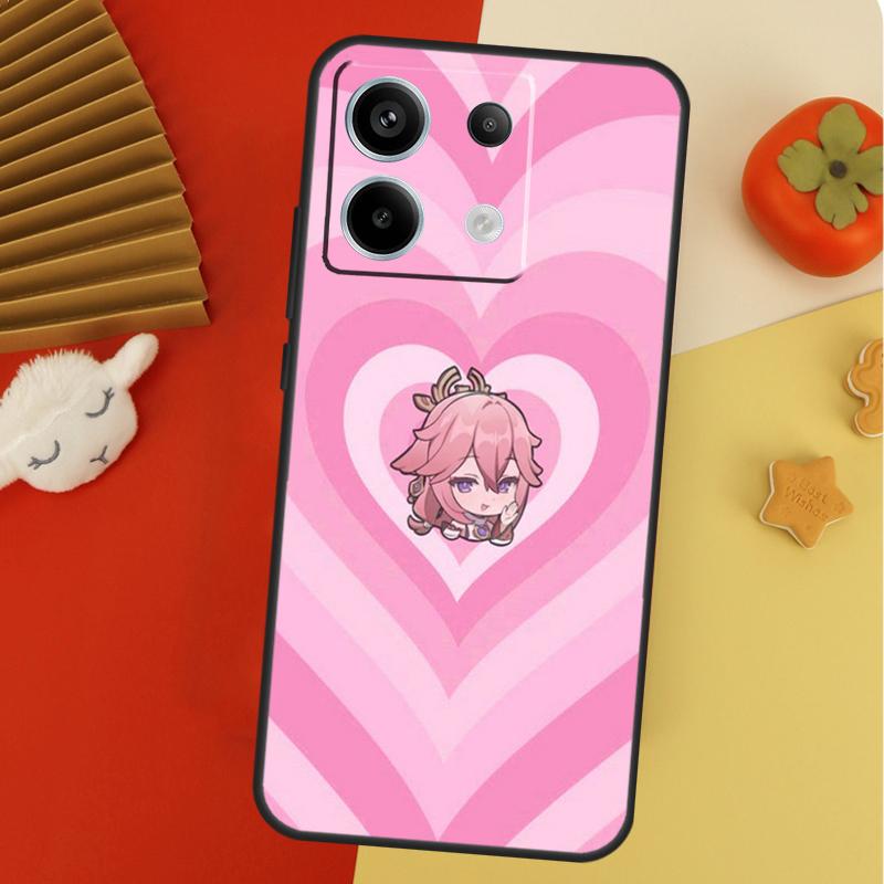 Yae Miko Genshin Impact Case For Xiaomi Redmi 12C 13C 14C 10C Redmi Note 14 Pro 13 12 11 9 10 9S 10S 11S 12S Cover