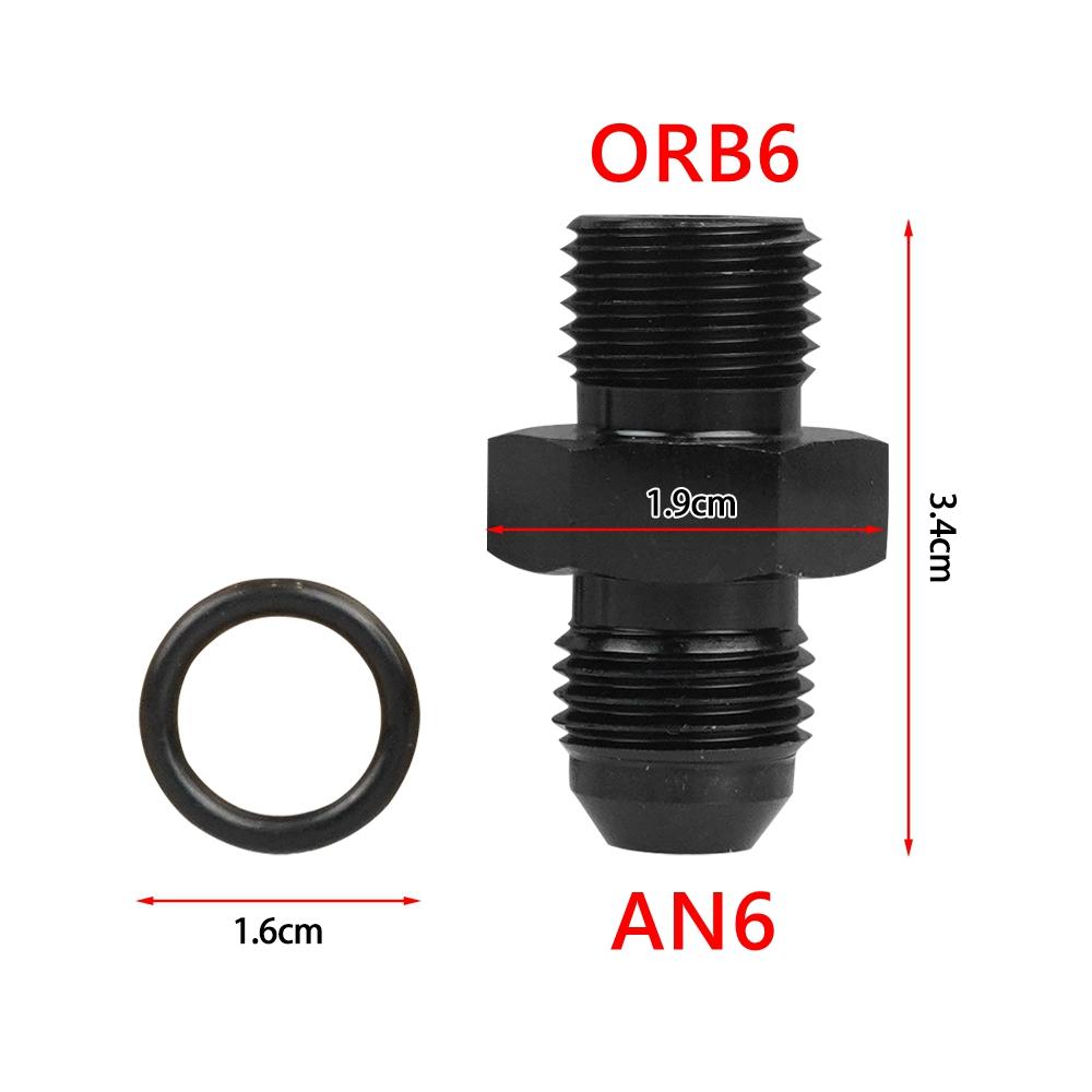 ORB O-ring AN6 AN8 AN10 Aluminum Male Adapter Flare Fitting Union Nitrous Oil Fuel Hose End Straight AN Male To AN Male Coupler