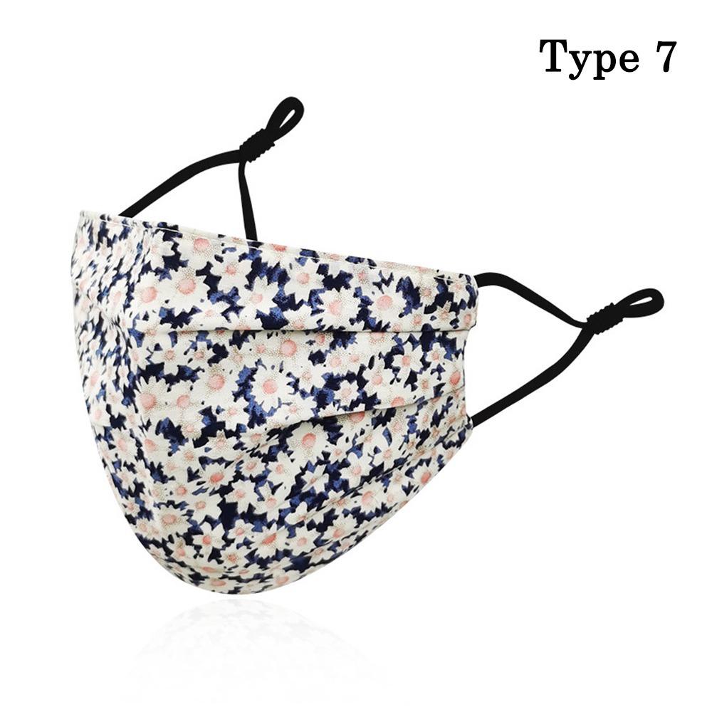 Washable Breathable Face Mask Anti-UV Sunscreen Mask Fashion Cotton Printing Mask Outdoor Sports