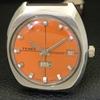 ВИНТАЖНЫЕ ЧАСЫ TENES AUTOMATIC SWISS МУЖСКИЕ С ОРАНЖЕВЫМ ЦИФЕРБЛАТОМ a700147-5