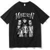 Футболка итальянской рок-группы Maneskin, мировой тур 2025, модная, готическая, ретро, мужская, женская, свободного кроя, с коротким рукавом, повседневная, уличная одежда