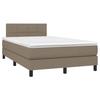 Cadre de lit avec matelas - Maison Exclusive - 120x190 cm - Tête de lit réglable - Taupe