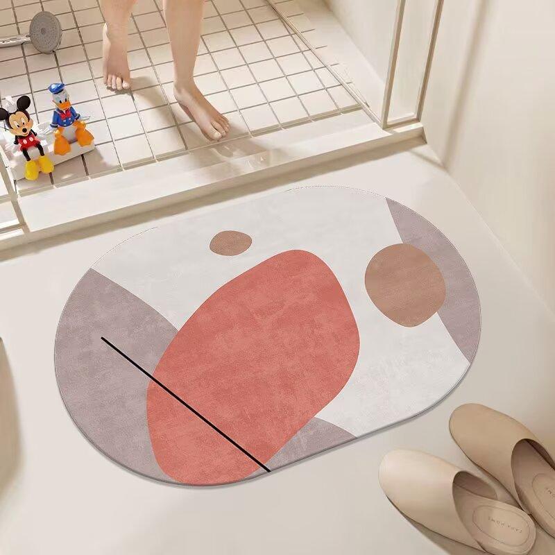 Bathroom floor mat, diatom mud water-absorbing non-slip mat at the door of the bathroom, foot mat, entrance door mat