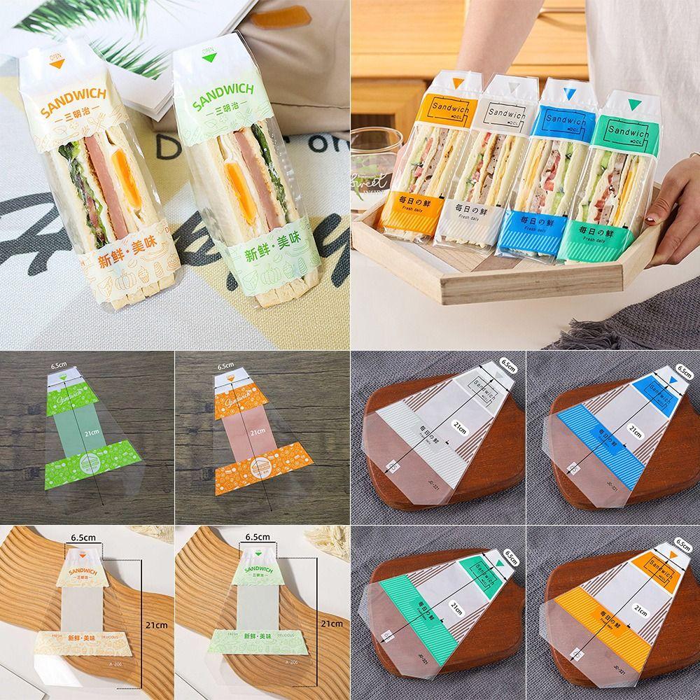 Thick Sandwich Packaging Paper Triangular Baking Bag High Quality Bread Sandwich Bags Food