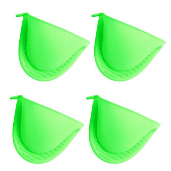 4Pcs Silicone Oven Mitts Heat Resistant Kitchen Mittens Pinch Mitts Anti-Scald Silicone Potholders Non-Slip Cooking Mitts Versatile Mini Oven Mitts