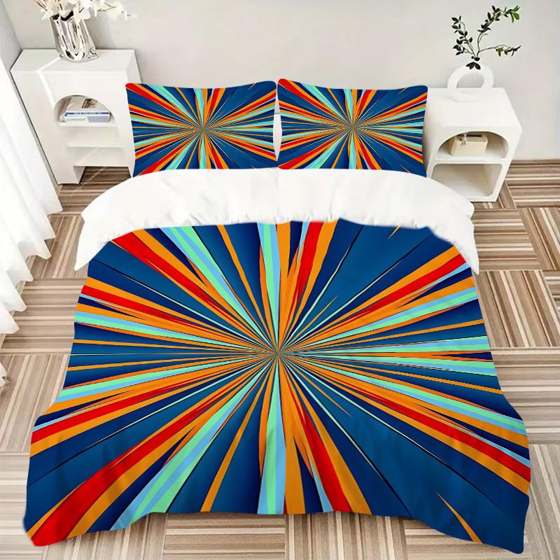 3pc Radiant Colors Cover Set - 1 Quilt Cover + 2 Pillowcases, All Seasons Bedroom Setting, Perfect for Home038