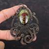 Dragon Bloodstone Pendant Copper Wire Wrapped Gemstone Pendant Handmade Copper Jewelry Octopus Pendant Wire Wrapped Jewelry Pendant For Gift