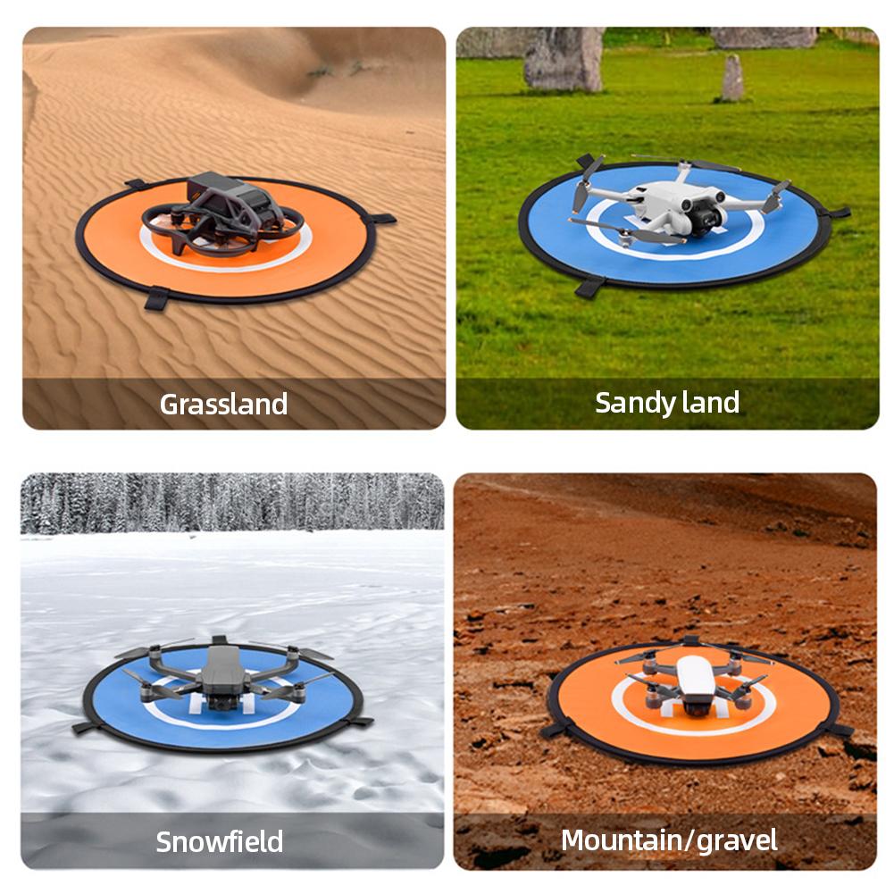Aircraft Launch Pad Elastic Quadcopter Parking Apron Pad Foldable Double-Sided Helipad for DJI Mavic 3 Pro Mini 3 Mini 2