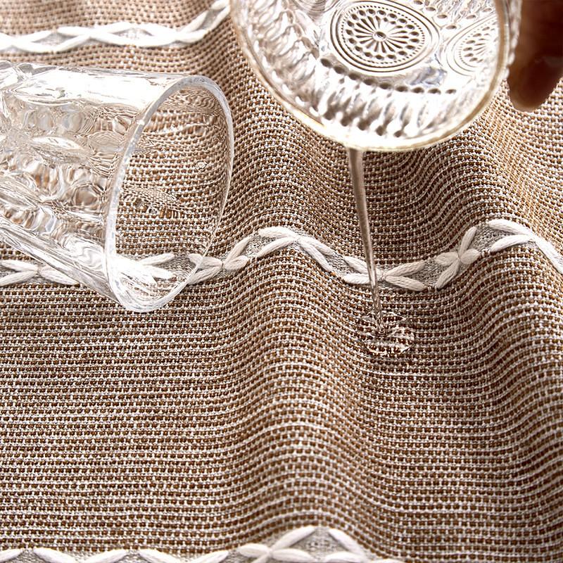 Waterproof Oil-Resistant Washable Tablecloth Cotton Linen Blend Nordic Style Dining Table Cover Kitchen Coffee