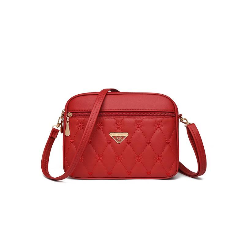 Сумки Вышитая сумка подмышку Новый стиль Модная маленькая квадратная сумка Модная и универсальная сумка на одно плечо