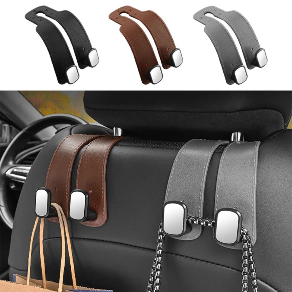 Двойной крючок-вешалка на спинку сиденья автомобиля, органайзер для хранения, аксессуар для задней спинки сиденья для интерьера автомобиля