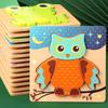 Wooden 3D Educational Puzzle for Toddlers - Interactive, Creative Hands-on Toy for Ages 1-3