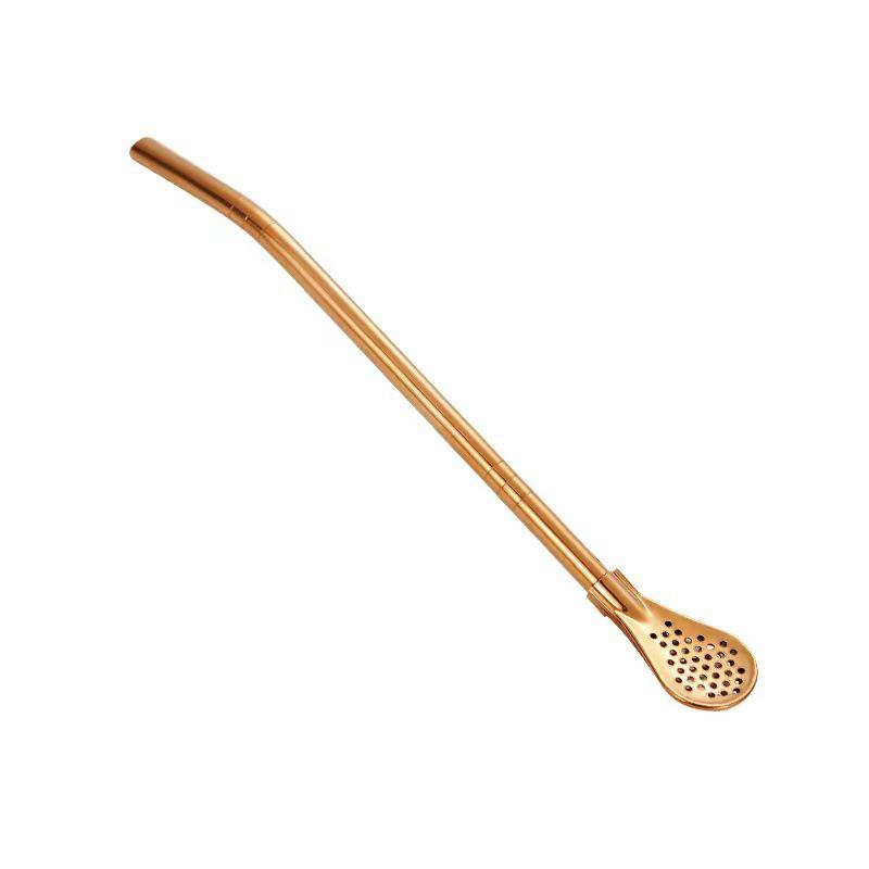 Красочные соломинки для питья чая из нержавеющей стали 304, фильтр для чая мате, многоразовая металлическая кухонная барная ложка для размешивания молочного чая