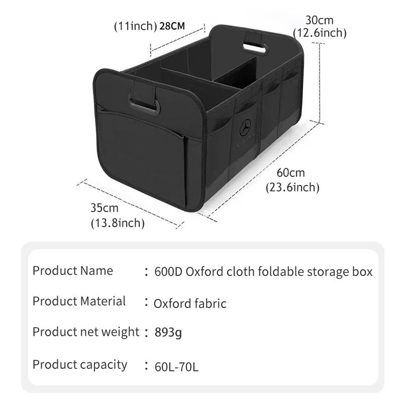 AABGW1 Car Logo Foldable Storage Box Waterproof Multifunctional Storage Trunk Tool Bag For Benz AMG Exclusive W204 W222 W205 W203 W213