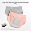 Ladies Spring and Autumn Cotton Wide and High Period Anti Side Leakage High Waist Breathable Underwear