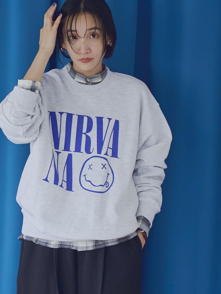 Cohen ROCK STANLEY Custom-Made NIRVANA Print Sweatshirt (Light Gray) 76206460515 1500 MD.GRAY (15) FREE