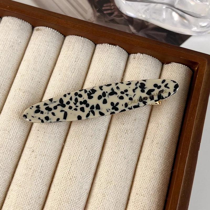 Ретро Ацетат Геометрия Заколка Леопардовая Заколка для Волос для Женщин Девушек Милые Красочные Заколки    Зажим для Челки Модные Аксессуары для Волос