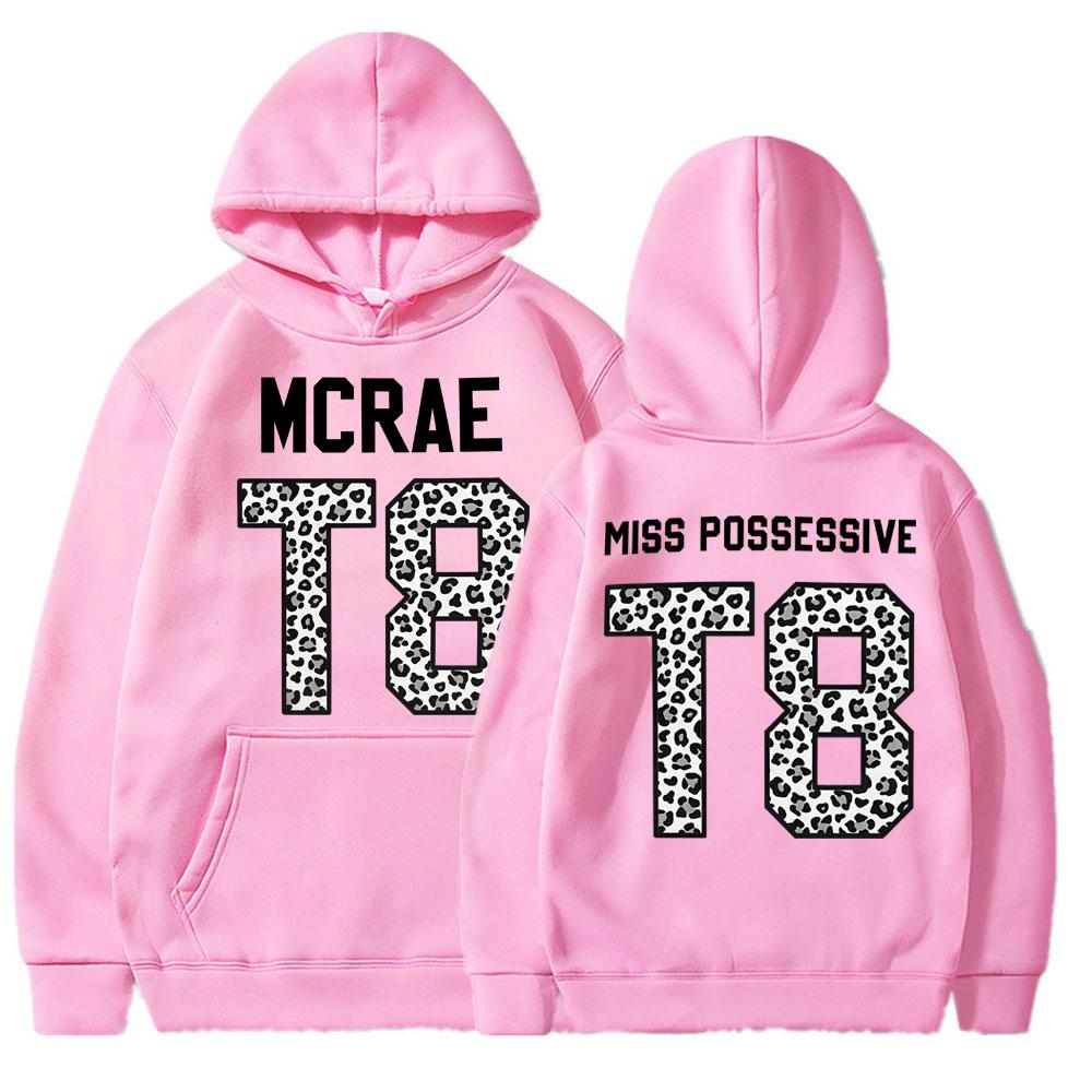 Singer Tate Mcrae T8 Leopard Graphic Hoodie Pop Music Fashion Vintage Sweatshirt Unisex Oversized Fleece Sportwear Fans Gifts