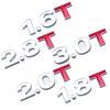 Стандартная наклейка на багажник автомобиля, объем двигателя 1.0 1.2 1.4 1.5 1.6 1.8 2.0 2.2 2.4 2.5 2.8 3.0 T, металлические значки-эмблемы, аксессуары