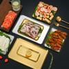 304 Stainless Steel Rectangle Serving Tray Restaurant Fish BBQ Sushi Food Plate Kitchen Baking Dish Snack Dessert Storage Tray