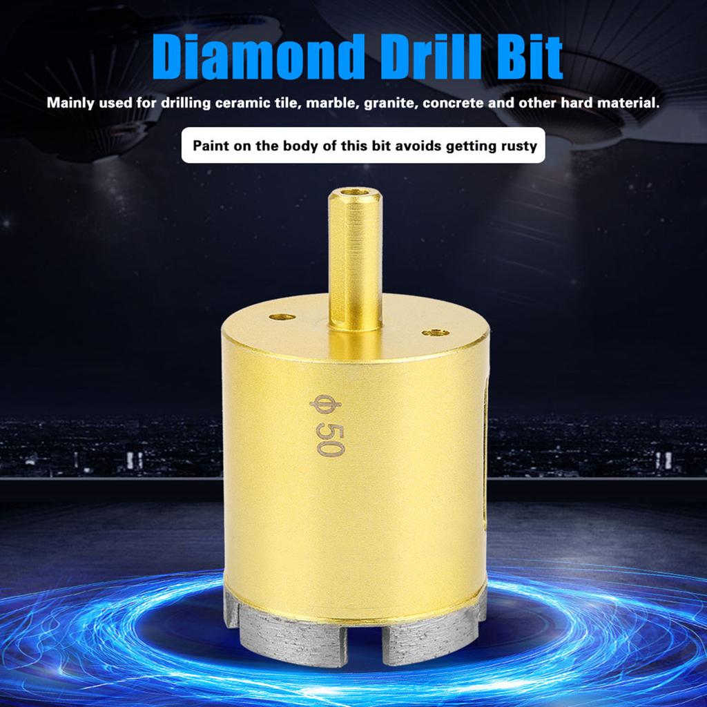 Diamond Drill Bit Hole Saw Tool Drilling Ceramic Marble Glass Stone(50mm)