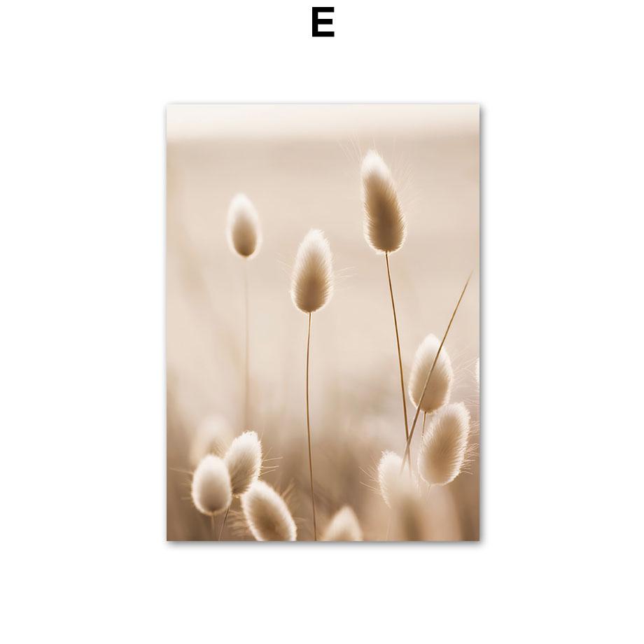 Lake House Reflection Beach Palm Leaves Tail Grass Wall Art Print Canvas Painting Nordic Poster Decor Pictures For Living Room