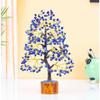 Showpiece for Home Decor Items Crystals Gemstones Bonsai Money Tree for Good Luck, Decoration Gift Item - 10-12 Inch (Lapis Lazuli Golden Wire)